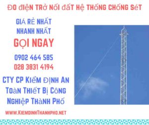 hình ảnh đo điện trở nối đất hệ thống chống sét