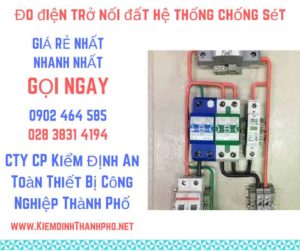 hình ảnh đo điện trở nối đất hệ thống chống sét