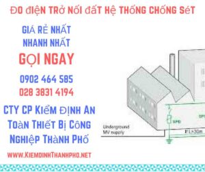 hình ảnh đo điện trở nối đất hệ thống chống sét