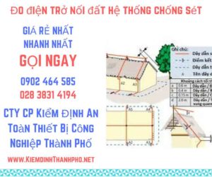 hình ảnh đo điện trở nối đất hệ thống chống sét