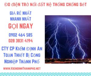 hình ảnh đo điện trở nối đất hệ thống chống sét