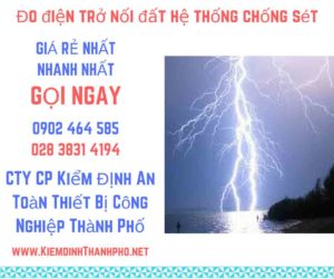 hình ảnh đo điện trở nối đất hệ thống chống sét