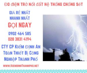 hình ảnh đo điện trở nối đất hệ thống chống sét