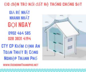 hình ảnh đo điện trở nối đất hệ thống chống sét