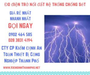 hình ảnh đo điện trở nối đất hệ thống chống sét