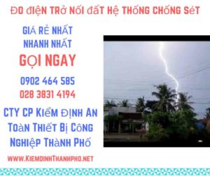 hình ảnh đo điện trở nối đất hệ thống chống sét