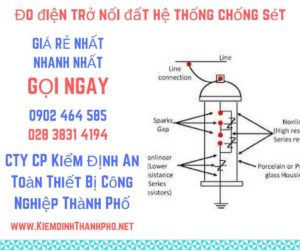 hình ảnh đo điện trở nối đất hệ thống chống sét