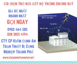 hình ảnh đo điện trở nối đất hệ thống chống sét