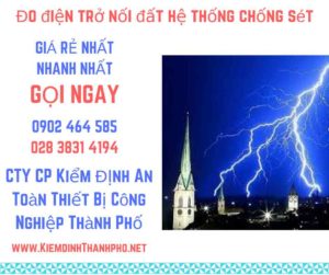 hình ảnh đo điện trở nối đất hệ thống chống sét