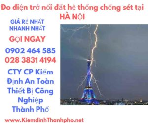 hình ảnh đo điện trở nối đất hệ thống chống sét tại hà nội