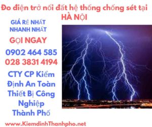 hình ảnh đo điện trở nối đất hệ thống chống sét tại hà nội