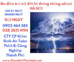 hình ảnh đo điện trở nối đất hệ thống chống sét tại hà nội