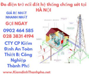 hình ảnh đo điện trở nối đất hệ thống chống sét tại hà nội