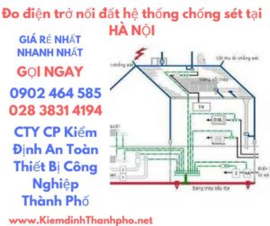 hình ảnh đo điện trở nối đất hệ thống chống sét tại hà nội