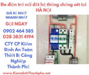 hình ảnh đo điện trở nối đất hệ thống chống sét tại hà nội