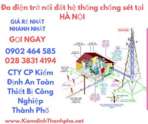 hình ảnh đo điện trở nối đất hệ thống chống sét tại hà nội