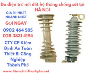 hình ảnh đo điện trở nối đất hệ thống chống sét tại hà nội