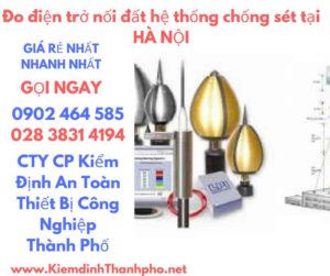 hình ảnh đo điện trở nối đất hệ thống chống sét tại hà nội