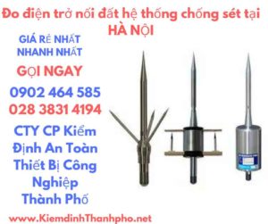 hình ảnh đo điện trở nối đất hệ thống chống sét tại hà nội