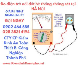 hình ảnh đo điện trở nối đất hệ thống chống sét tại hà nội