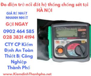 hình ảnh đo điện trở nối đất hệ thống chống sét tại hà nội