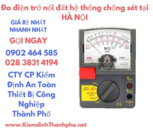 hình ảnh đo điện trở nối đất hệ thống chống sét tại hà nội