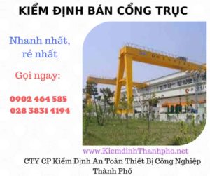 Hình ảnh kiểm định Bán Cổng trục