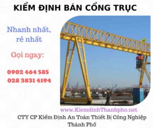 Hình ảnh kiểm định Bán Cổng trục