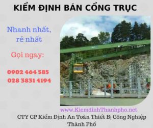 Hình ảnh kiểm định Bán Cổng trục