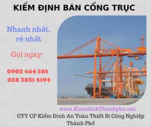 Hình ảnh kiểm định Bán Cổng trục