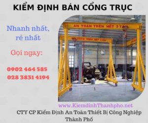 Hình ảnh kiểm định Bán Cổng trục