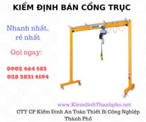 Hình ảnh kiểm định Bán Cổng trục