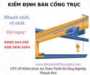 Hình ảnh kiểm định Bán Cổng trục