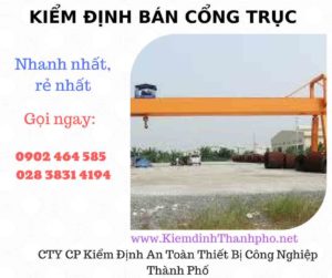 Hình ảnh kiểm định Bán Cổng trục