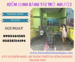 Hình ảnh kiểm định Băng tải chở người