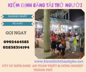 Hình ảnh kiểm định Băng tải chở người