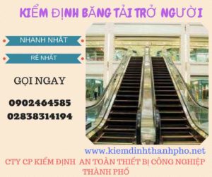 Hình ảnh kiểm định Băng tải chở người