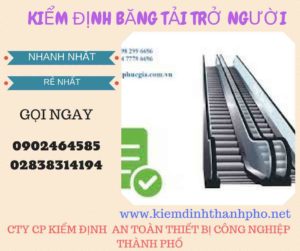 Hình ảnh kiểm định Băng tải chở người