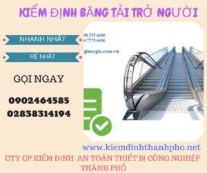 Hình ảnh kiểm định Băng tải chở người