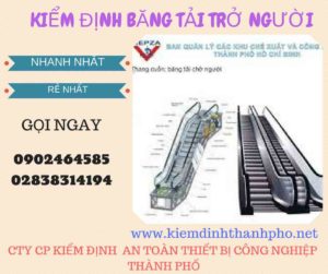 Hình ảnh kiểm định Băng tải chở người