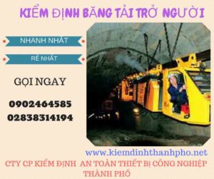 Hình ảnh kiểm định Băng tải chở người