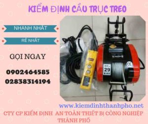 Hình ảnh kiểm định Cầu trục treo