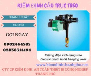 Hình ảnh kiểm định Cầu trục treo