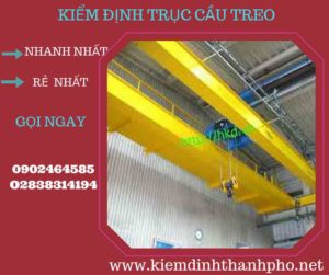 Hình ảnh kiểm định Cầu trục treo