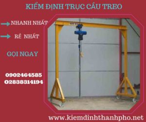 Hình ảnh kiểm định Cầu trục treo