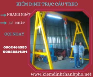 Hình ảnh kiểm định Cầu trục treo