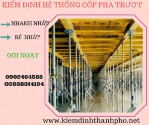 Hình ảnh kiểm định Hệ thống cốp pha trượt