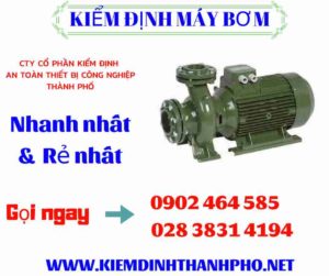 Hình ảnh kiểm định máy bơm