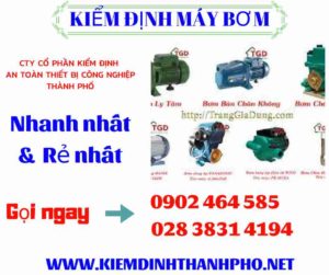 Hình ảnh kiểm định máy bơm