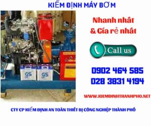 Hình ảnh kiểm định máy bơm